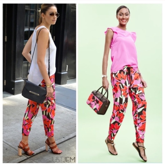 [Kate Spade] Classic Tropical Floral Pants - Picture 7 of 8